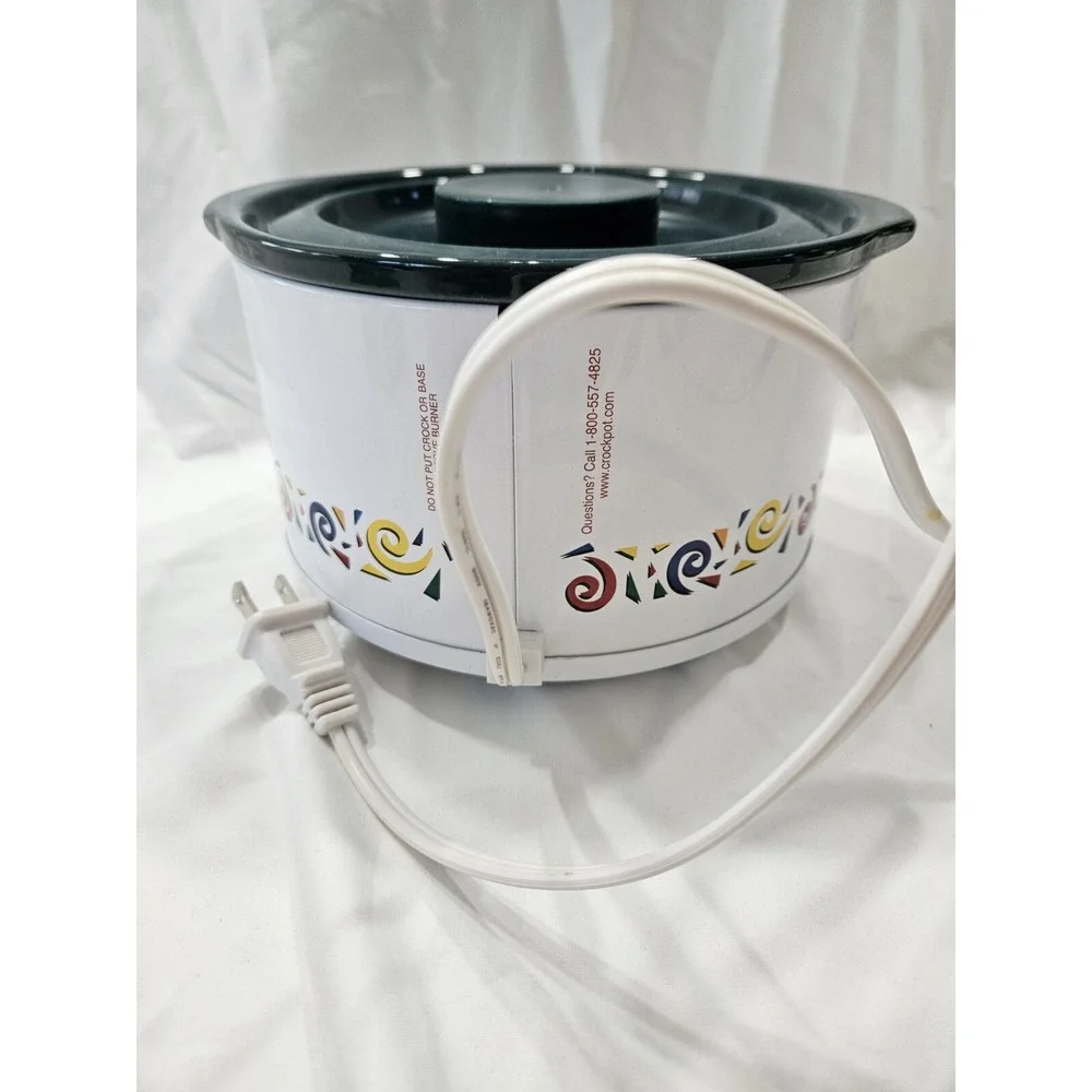 Rival‎ Stoneware Slow Cooker 1 Quart Vintage 2003 Model SCN10715 90s Theme